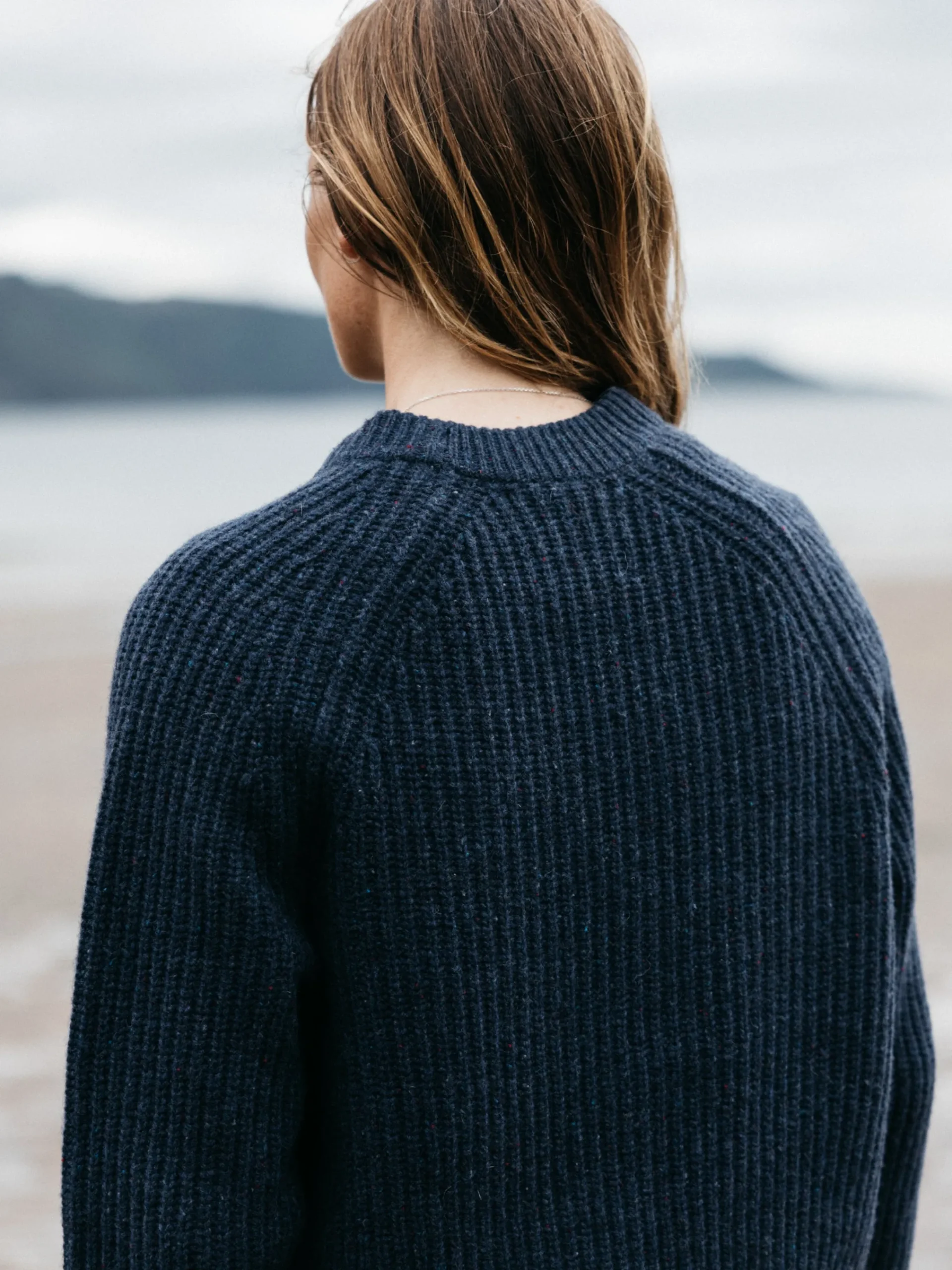 Hot Finisterre Women's Mora Knit Sweater Navy
