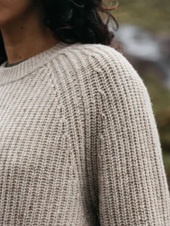 Clearance Finisterre Women's Mora Knit Sweater Oatmeal