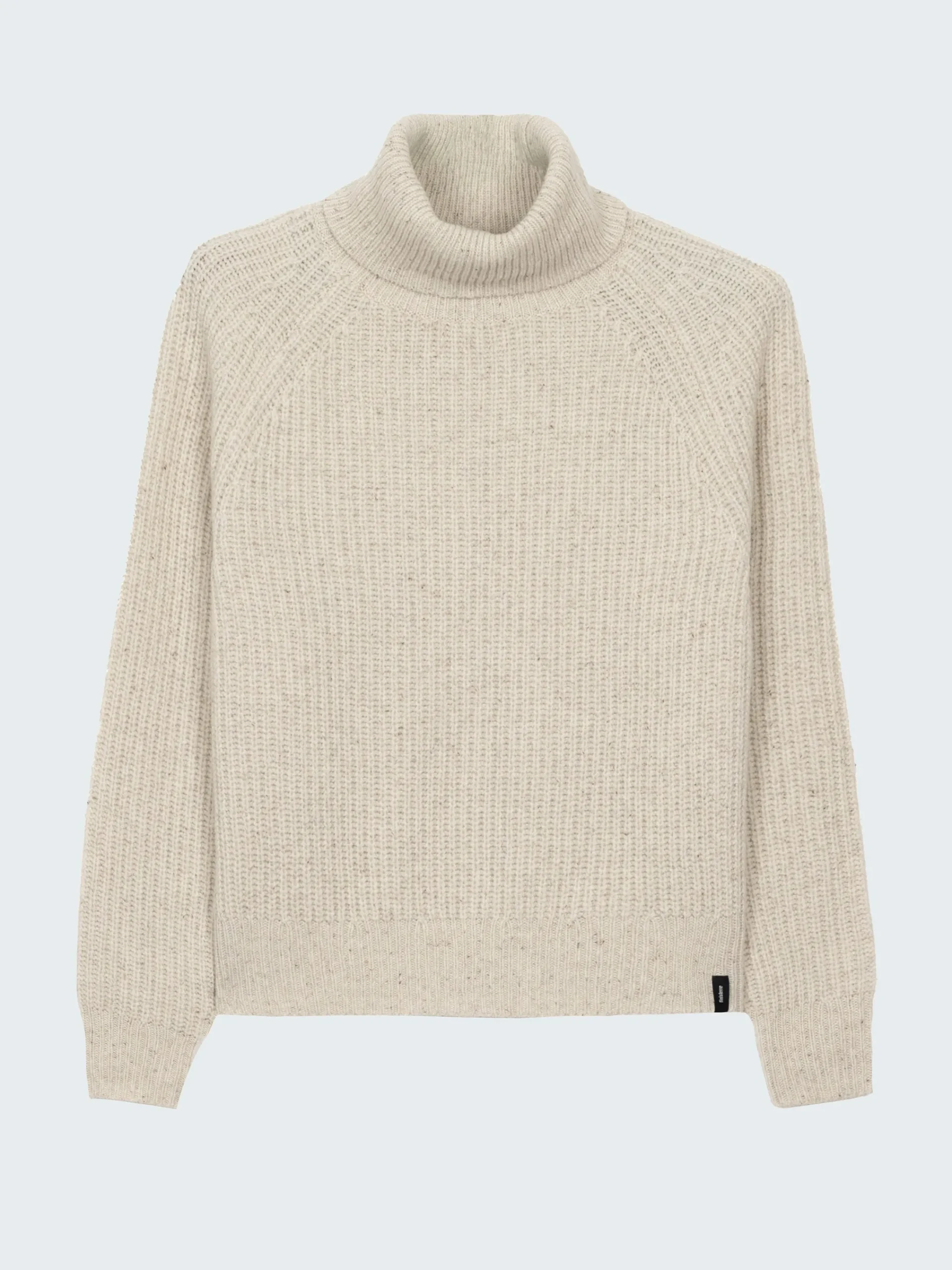 Clearance Finisterre Women's Mora Roll Neck Knit Sweater Ecru