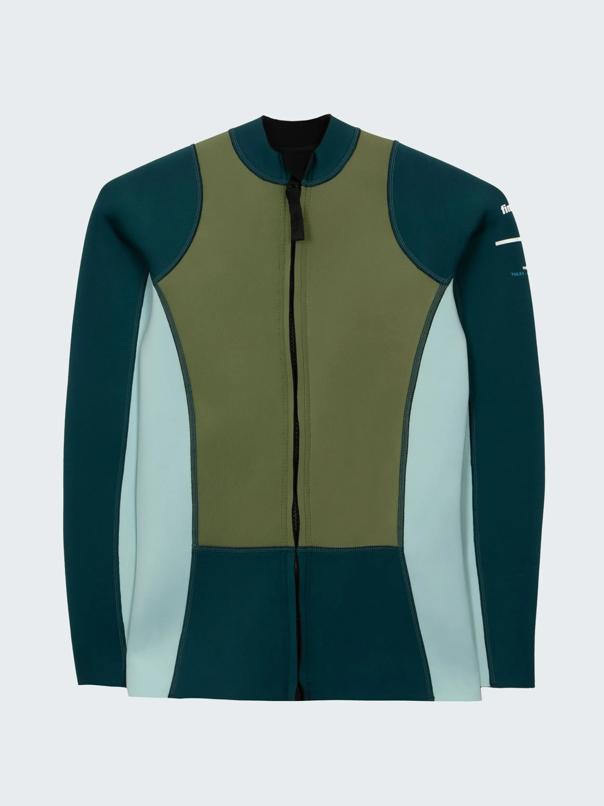 Hot Finisterre Women's Nieuwland 2mm Yulex® Long Sleeve Top Teal/Khaki/Aqua