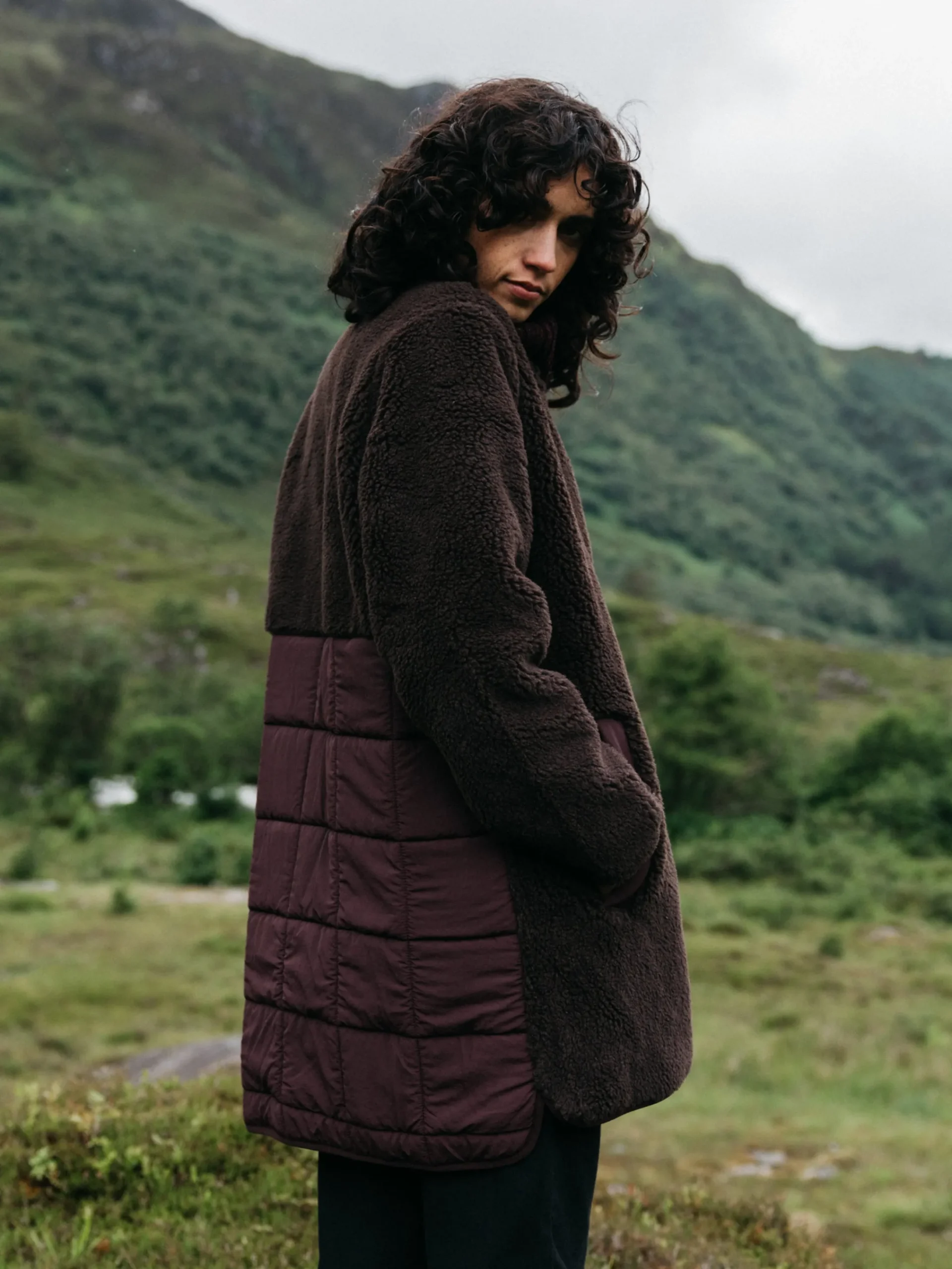 Outlet Finisterre Women's Orsik Fleece Longline Jacket SealBrown