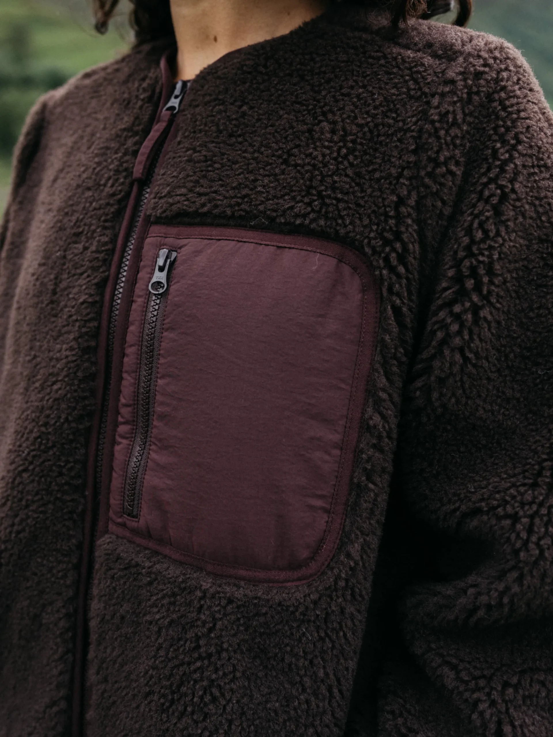 Outlet Finisterre Women's Orsik Fleece Longline Jacket SealBrown