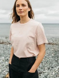 Online Finisterre Women's Recycled Orca T-Shirt PinkSmoke