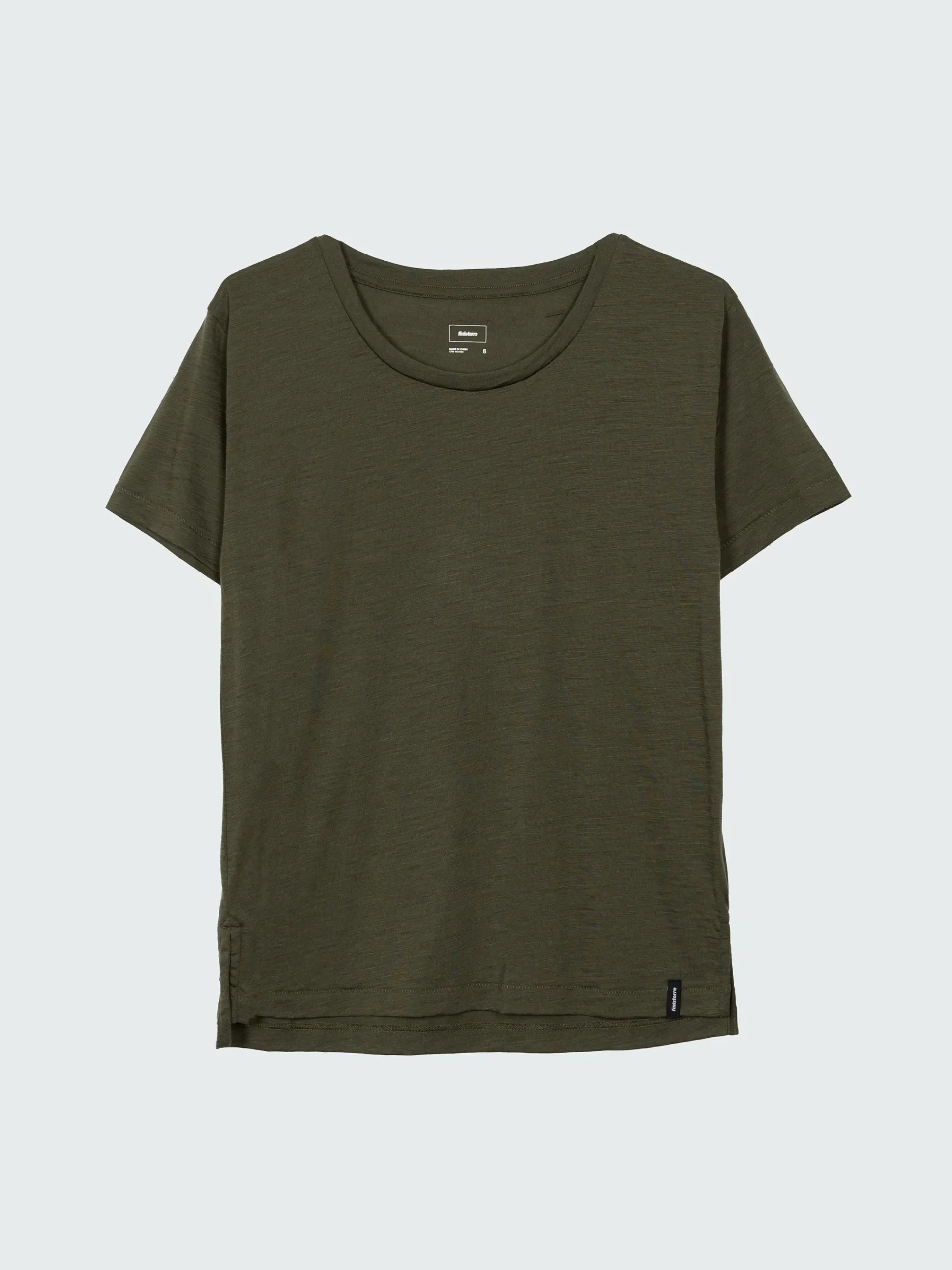 New Finisterre Women's Seeker Merino Scoop Neck T-Shirt Olive