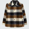 Store Finisterre Women's Stowe Blanket Jacket EcruMultiCheck