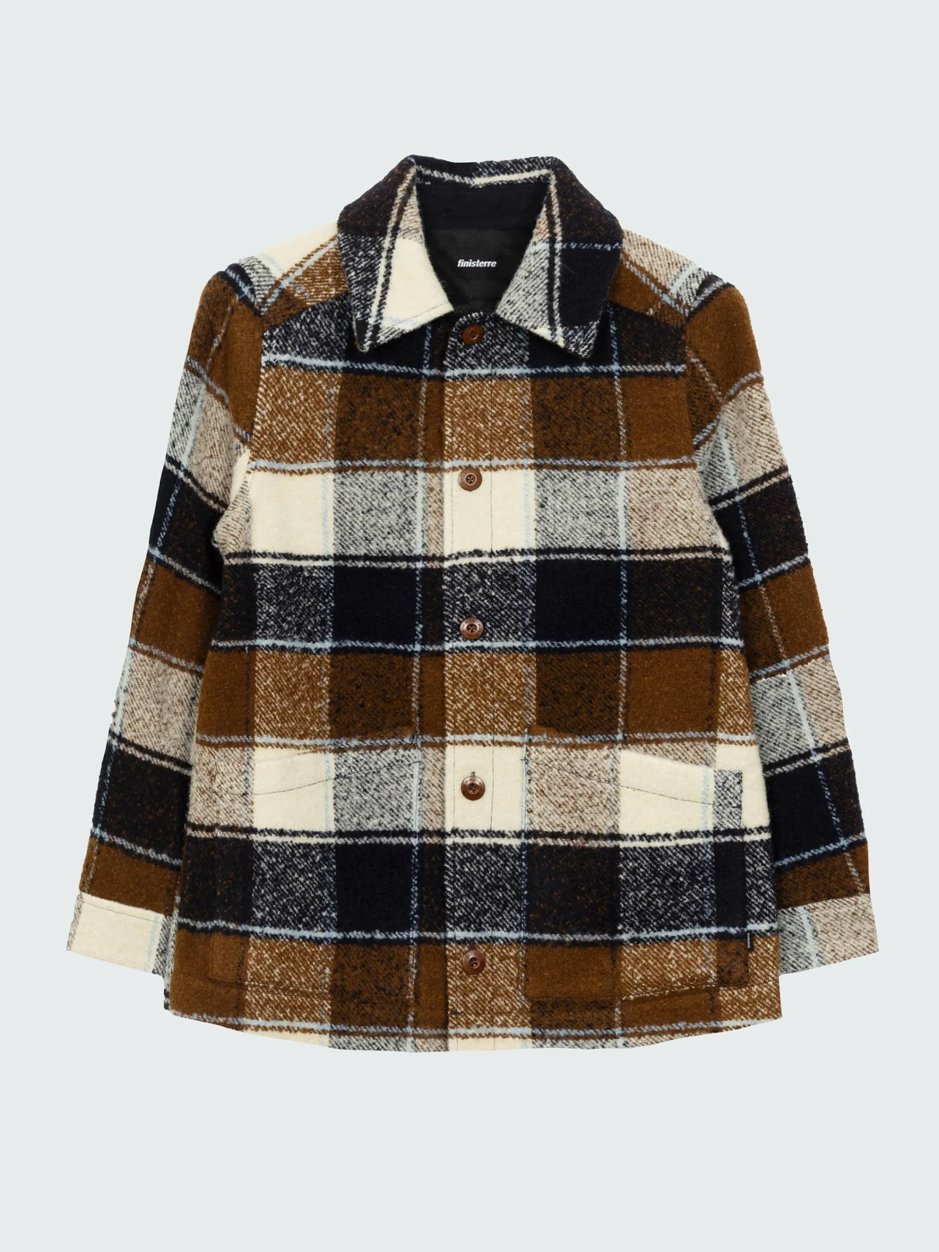 Store Finisterre Women's Stowe Blanket Jacket EcruMultiCheck