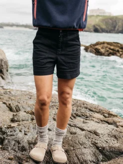 Cheap Finisterre Women's Yarrel Canvas Shorts Black